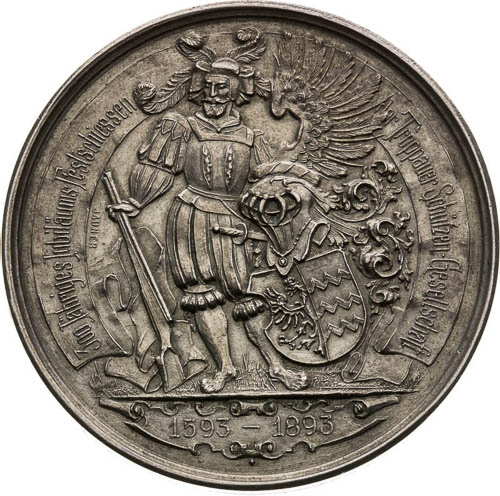 Silver Medal 1893 (2 Gulden) - back