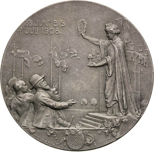 Silver Medal 1908 - back