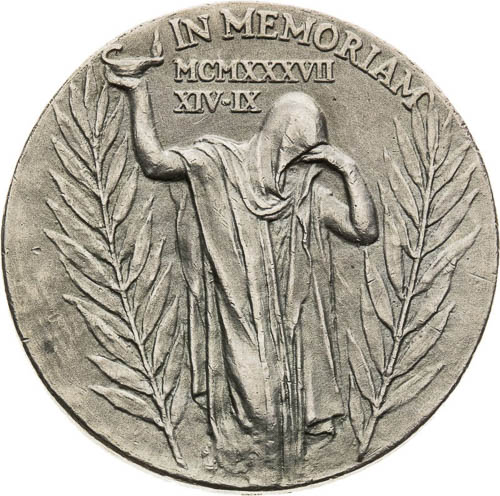 Silver Medal 1937 - back