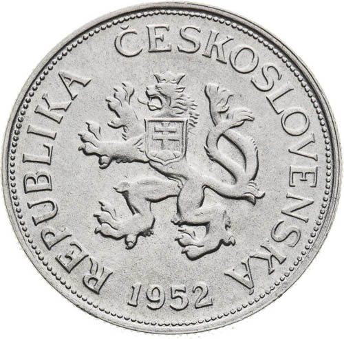 5 Koruna 1952 - front