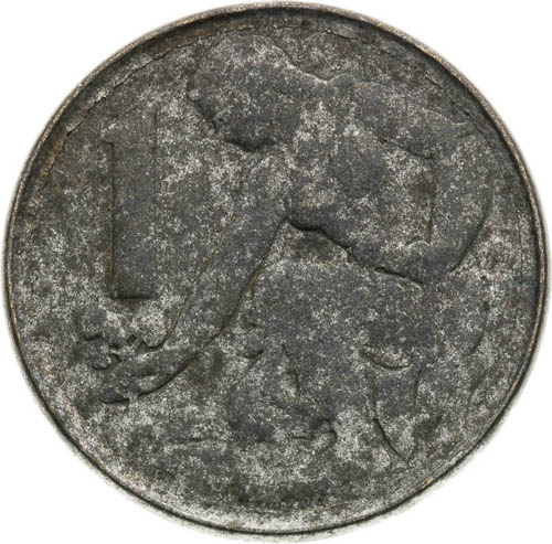 1 Koruna 1970 - back