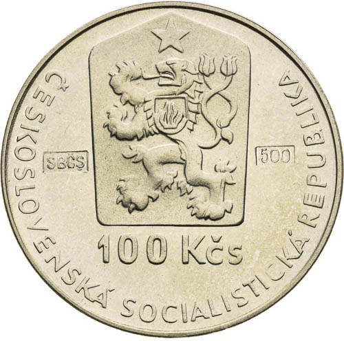 100 Koruna 1990 - front