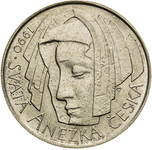 50 Koruna 1990 - Saint Anezka (variant) - back