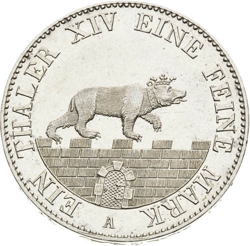 Mining Thaler 1855 - front