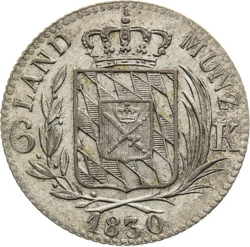 6 Kreutzer 1830 - back