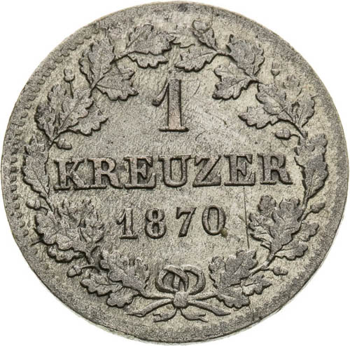 Kreutzer 1870 - back
