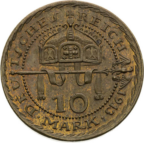 10 Marke 1913 (Pattern strike) - back