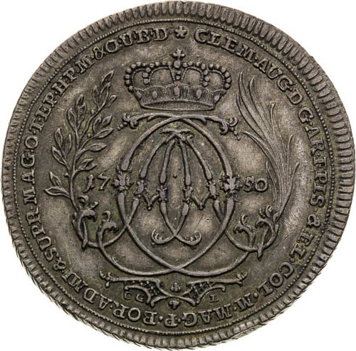 Silver Medal 1750 - back