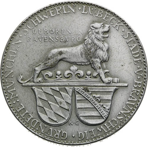 Medal 1929 - back