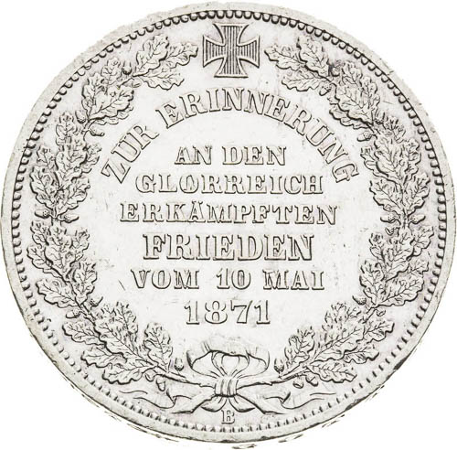 Thaler 1871 - back