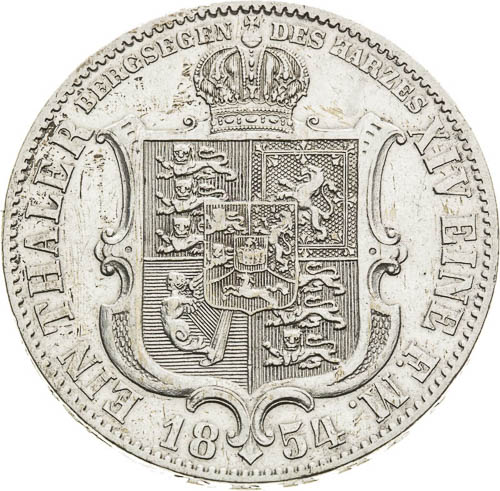 Thaler 1854 - back