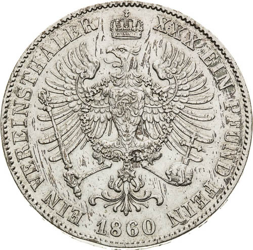 Federal Thaler 1860 - back