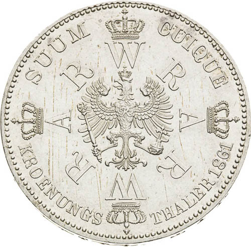 Coronation Thaler 1861 - back