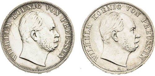 Thaler 1866, 1871 (2 pcs) - front