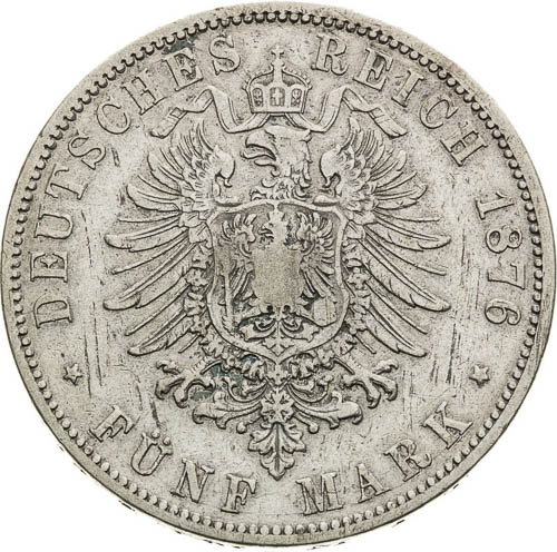 5 Mark 1876 (2 pcs) - back