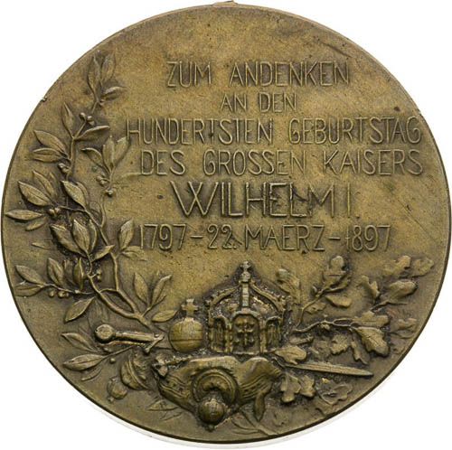 Bronze Medal 1897 - back