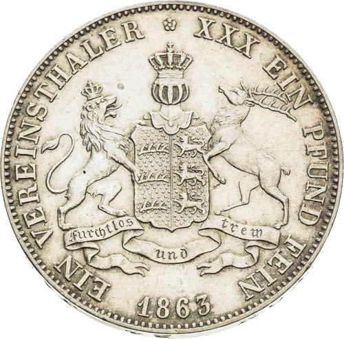 Federal Thaler 1863 - back