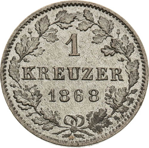 Kreutzer 1868 - back