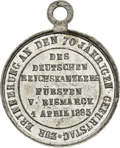 Medal 1885 - back