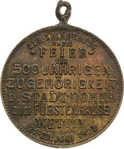 Bronze Medal 1902 - back