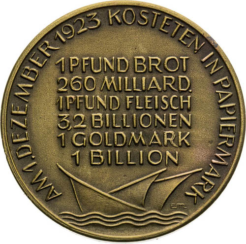 Bronze Medal 1923 - back