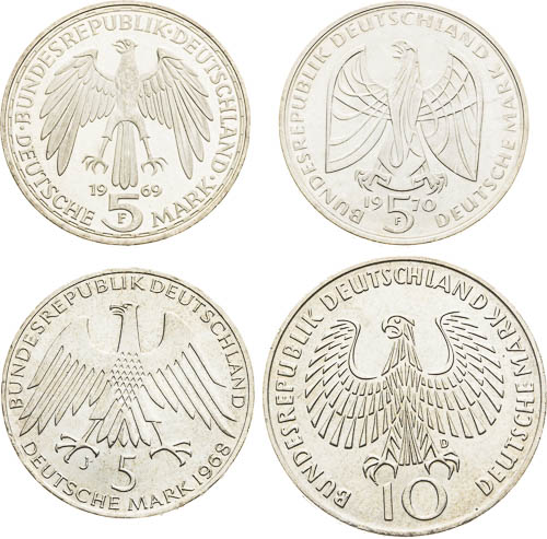 Commemorative coins (4 pcs) - front