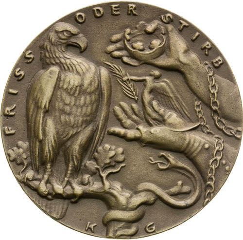 Bronze Medal 1918 - front