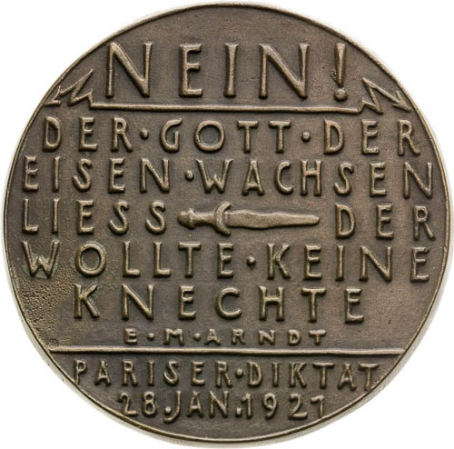 Bronze Medal 1921 - front