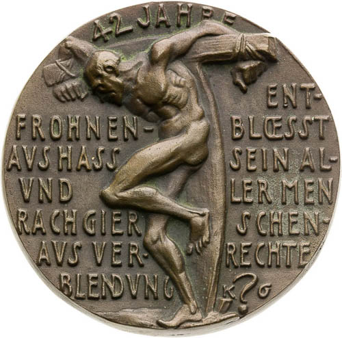 Bronze Medal 1921 - back