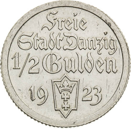 1/2 Gulden 1923 - front
