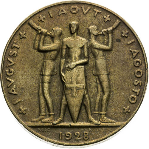 Bronze Medal (Pin) 1928 - front