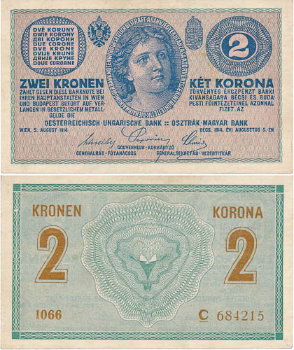 2 Korona 1914 - front