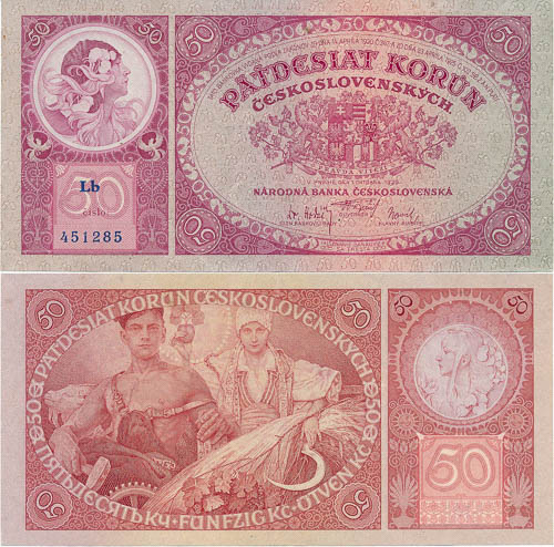 50 Koruna 1929 - front