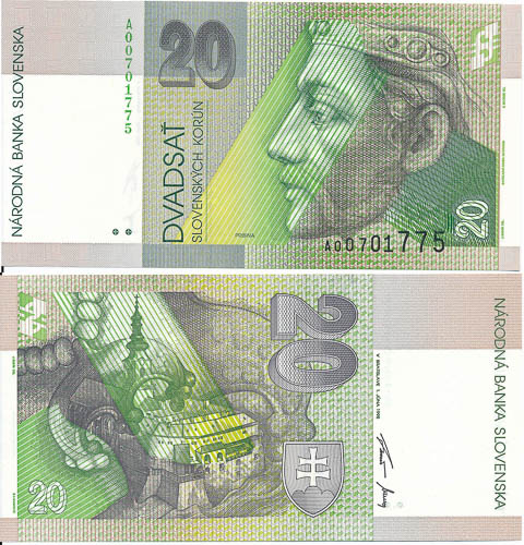 20 Koruna 1995 A - front