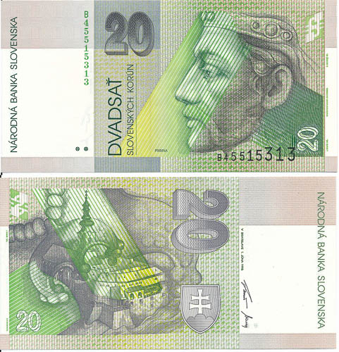 20 Koruna 1995 B - front