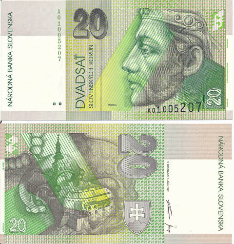 20 Koruna 1999 A - front