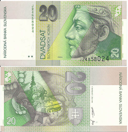 20 Koruna 1999 J - front