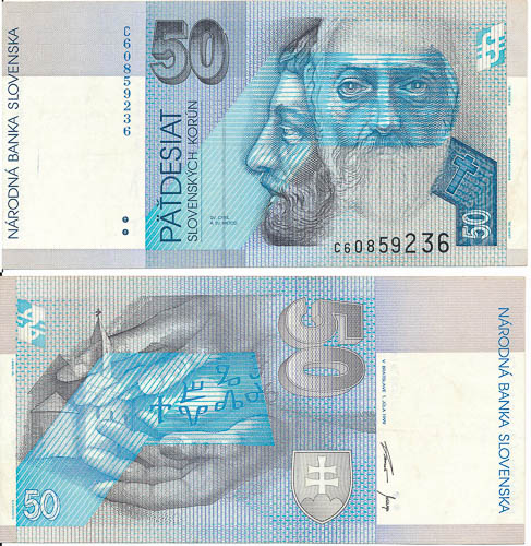 50 Sk 1999 C (faulty printing) - front