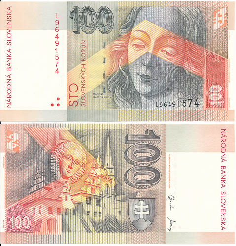 100 Koruna 2001 L - front
