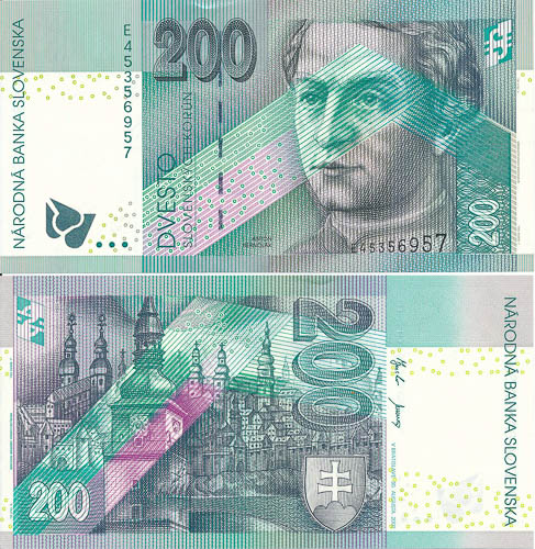 200 Koruna 2002 E - front