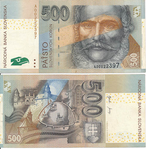 500 Koruna 2000 A - front