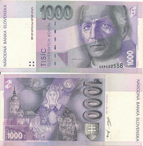 1000 Koruna 1995 G - front