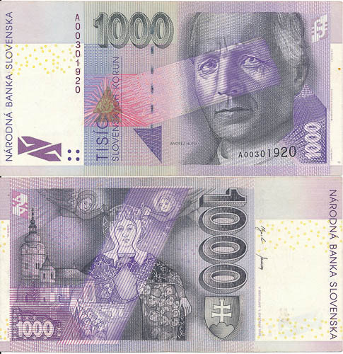 1000 Koruna 1999 A - front