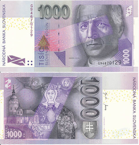 1000 Koruna 1999 - front