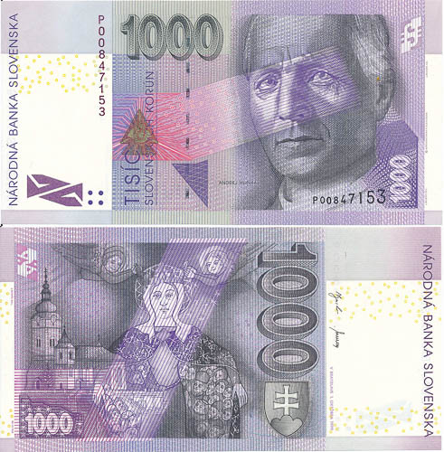 1000 Koruna 1999 P - front