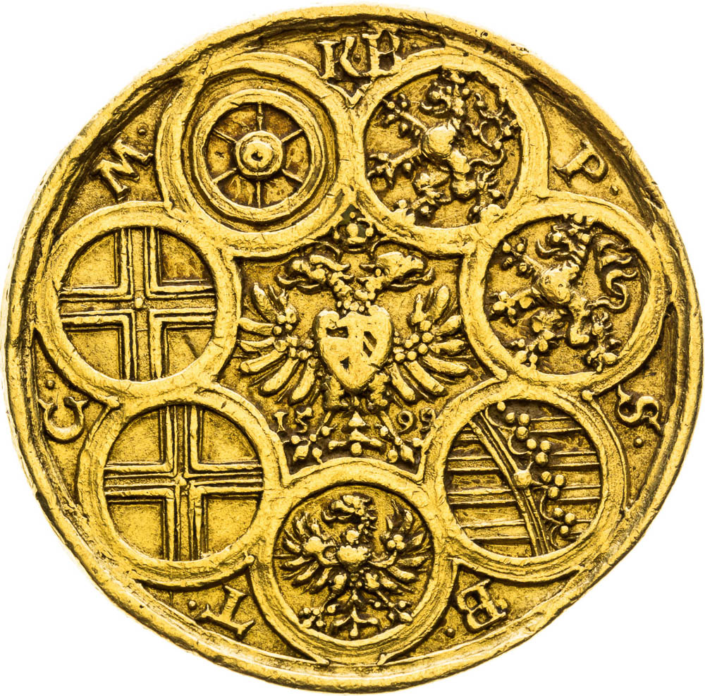 Gold medal 1599 - 6 Ducats - back