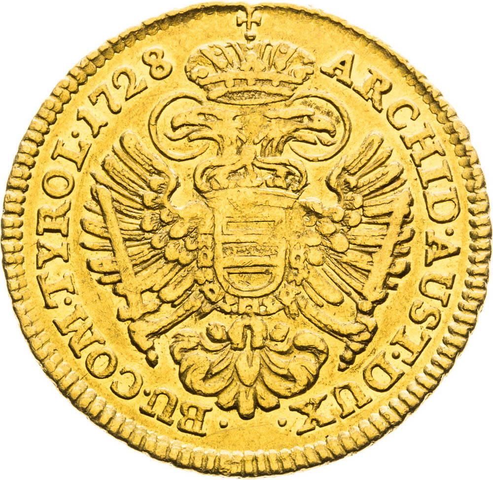 Ducat 1728 - back