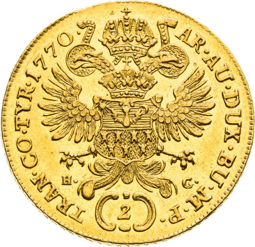 2 Ducats 1770 - back