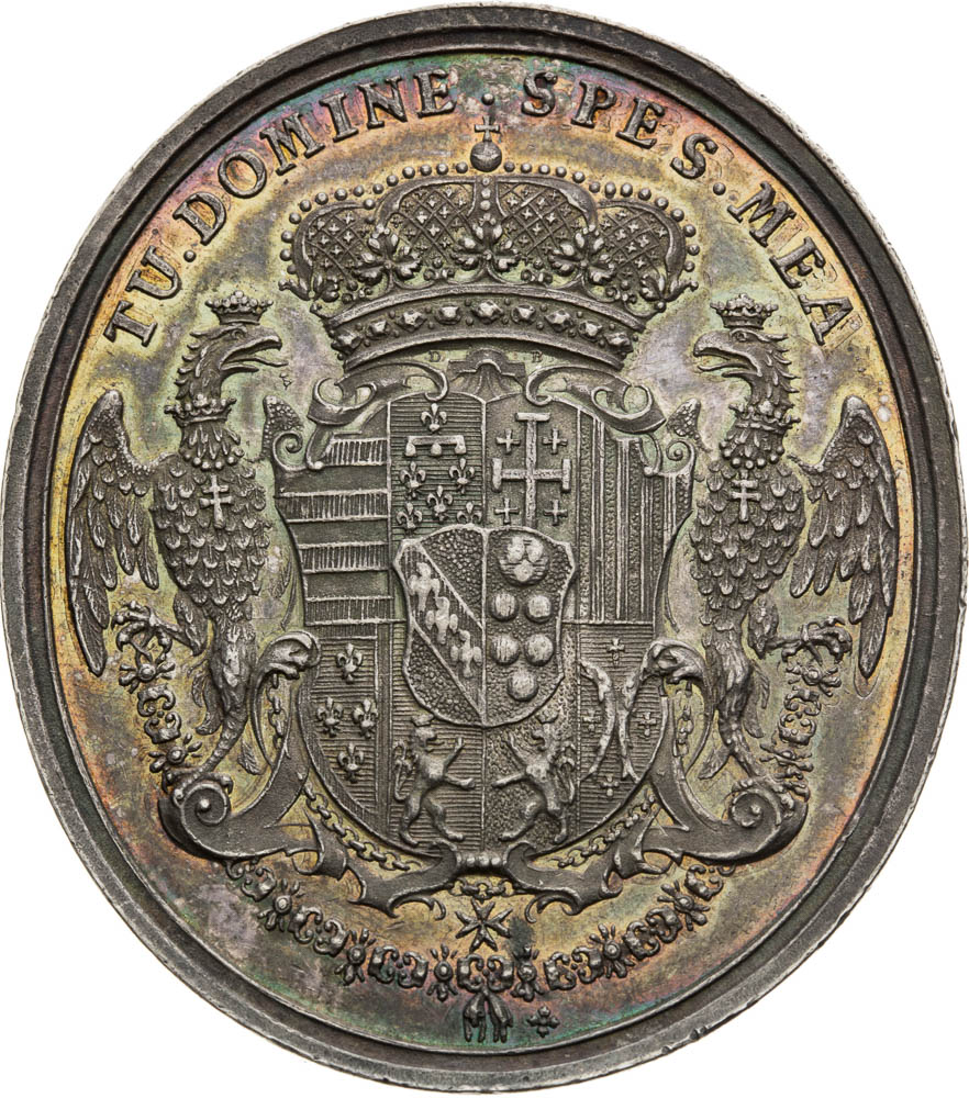 Silver medal (1740) - back