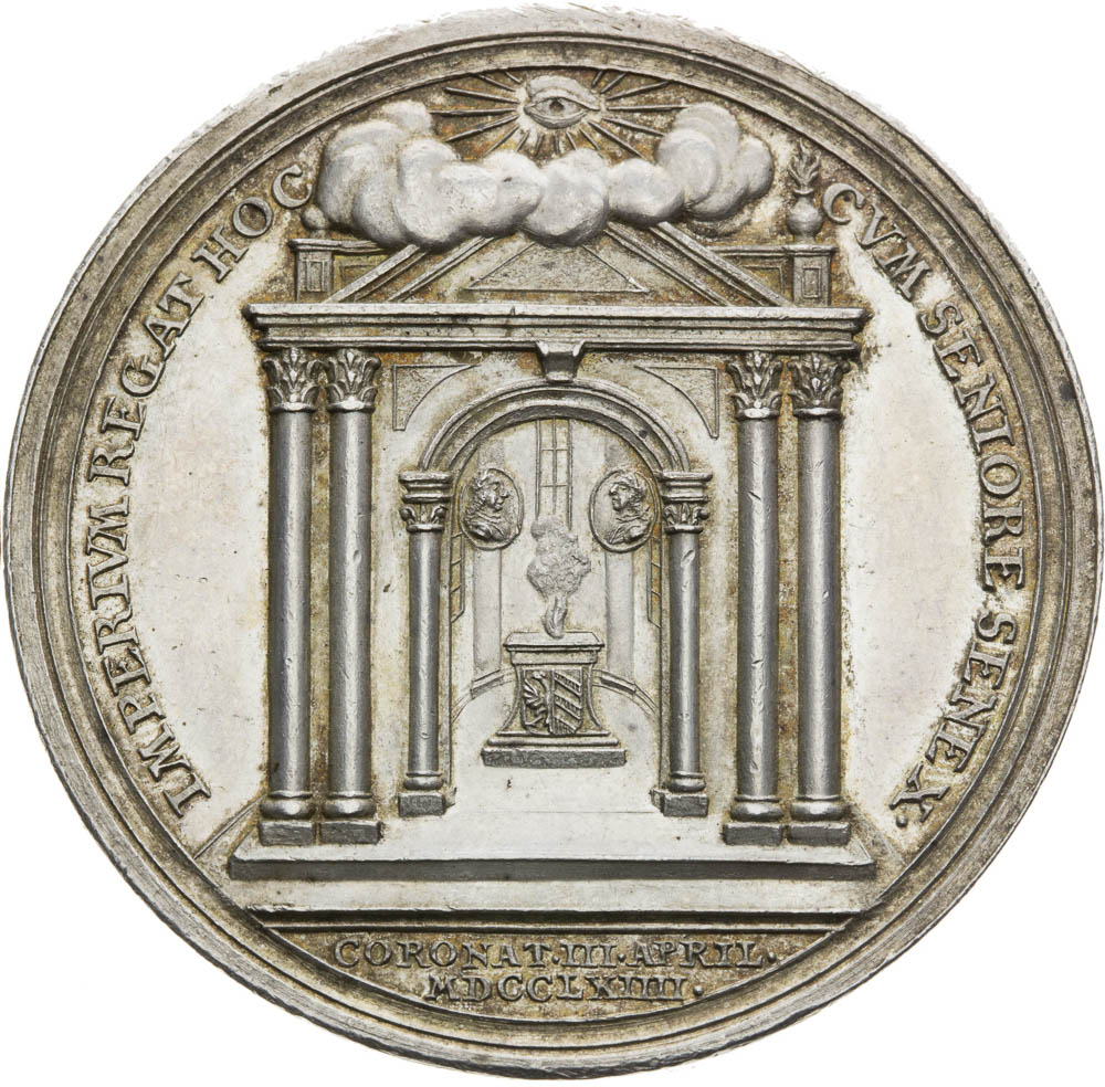 Silver medal 1764 - back